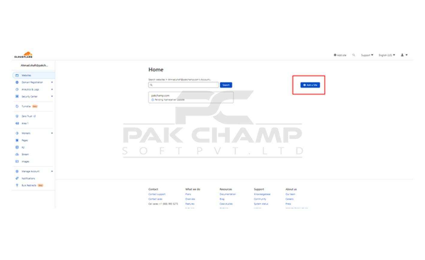 Add domain to Cloudflare