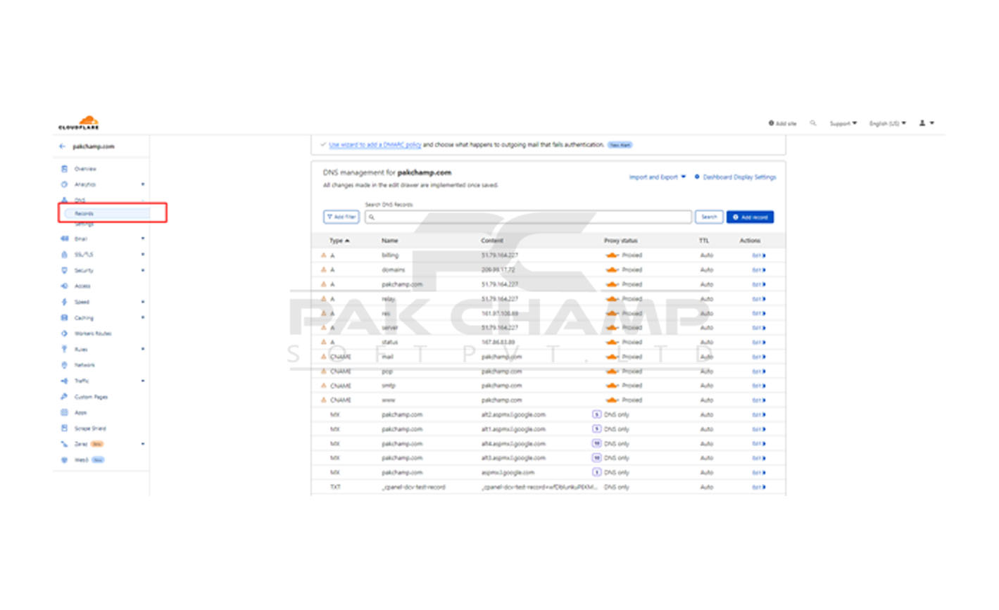 steps to connect your Desired domain  with shopify