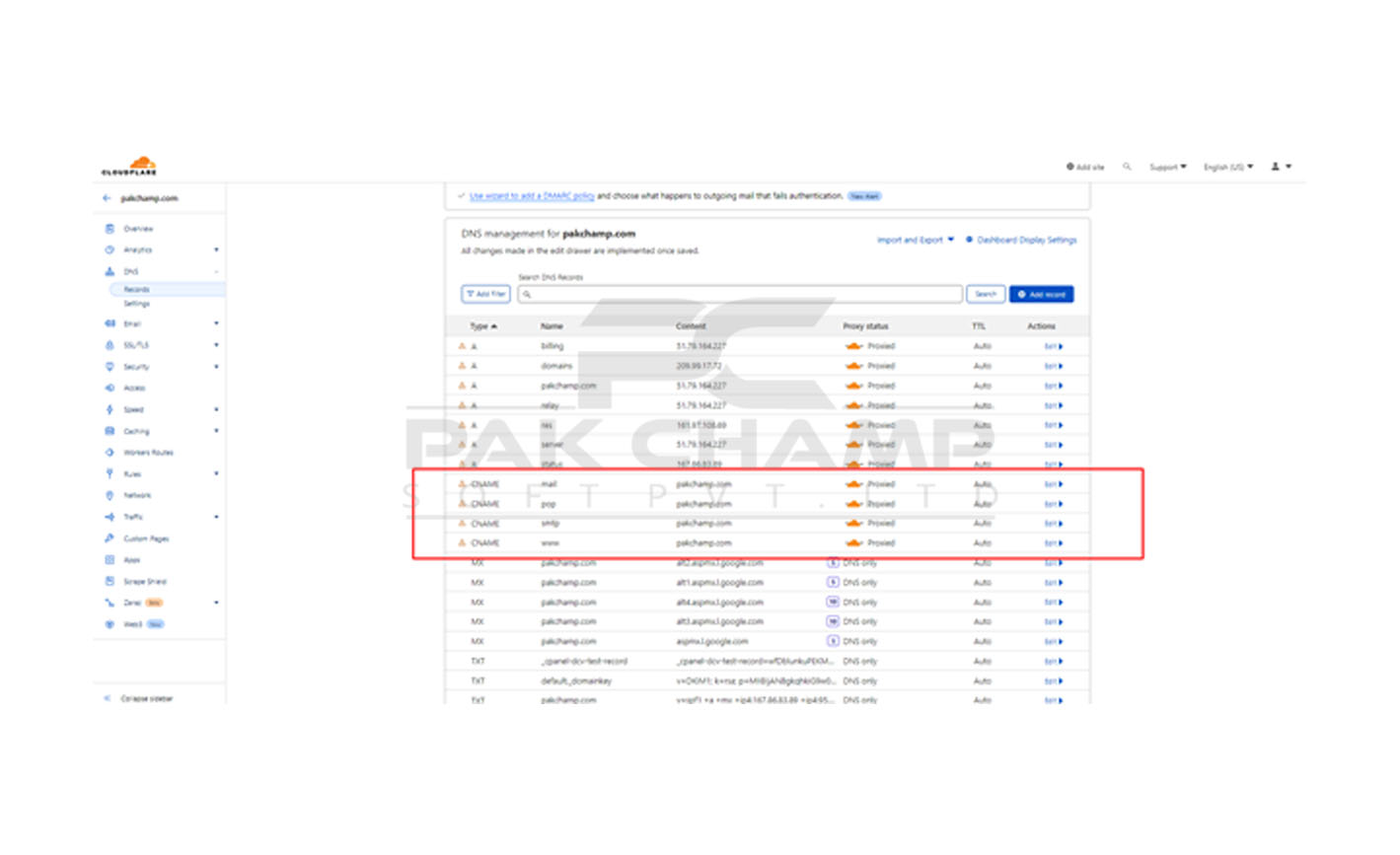 steps to connect your Desired domain  with shopify